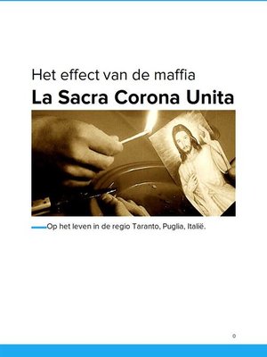 cover image of Het effect van de maffia La Sacra Corona Unita